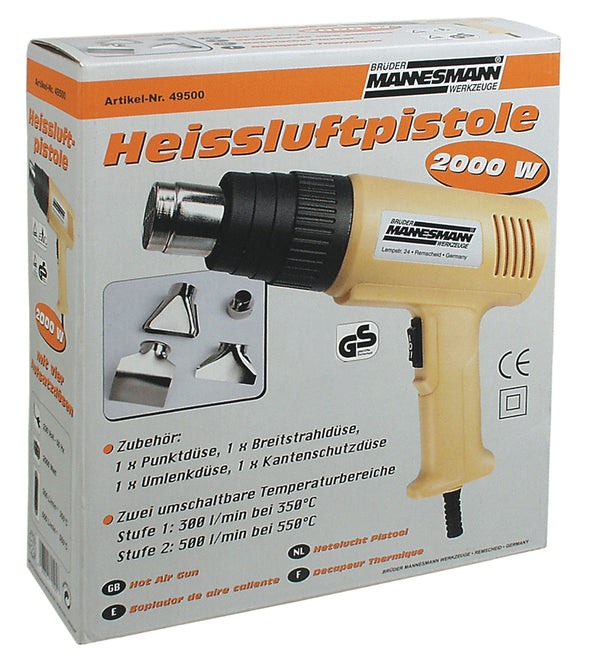 Heissluftgebläse 2000 W mit 4-tlg. Zubehör