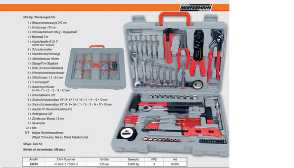 Werkzeugkoffer 555-tlg.