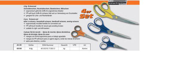 4-tlg. Scherensatz