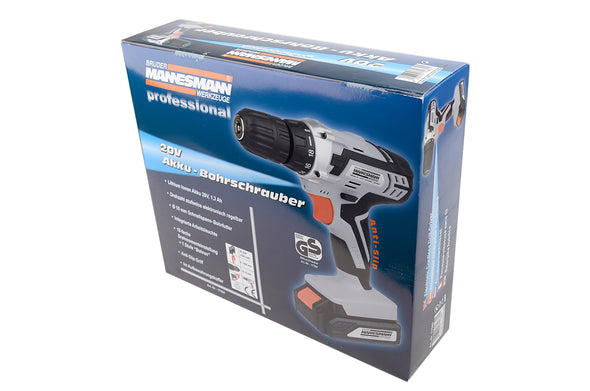 Akku-Bohrschrauber Set, 20V, Li-Ionen mit Bitsortiment