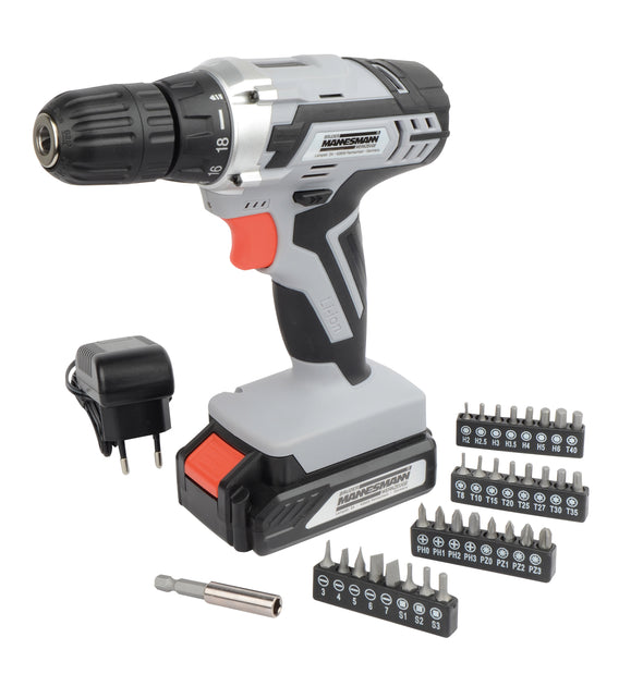 Akku-Bohrschrauber Set, 20V, Li-Ionen mit Bitsortiment